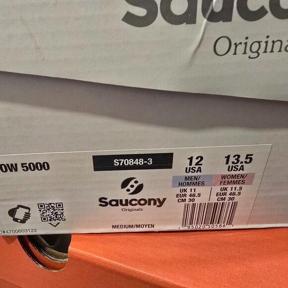 Saucony Shadow 5000 [S70848-3] Shoes BLACK Sneakers Leather Mens Size 12 NEW - Picture 9 of 9